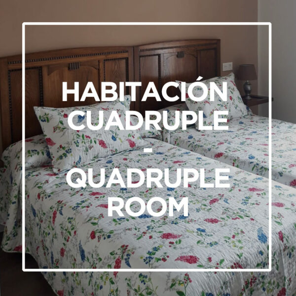 Habitación cuádruple con baño y TV